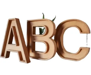 Custom Wooden Fillable Letters Hollow