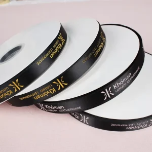 Custom Wrapping Satin Ribbon Jewelry Gift Satin Ribbon Roll With Printed logo Satin Flower Ribbon