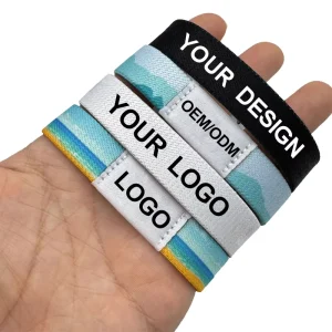 Custom Wristband Waterproof Polyester Elastic RFID Wristband with Logo Sports Wristband for Events