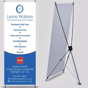 Custom X Banner Size 60 X 160 Cm 80 X 180 Cm Stand Banners With Logo and Stand Indoor Display Racks