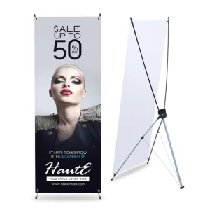 Custom X Banner Stand Display For Trade Show Display Banner For Advertising Promotion