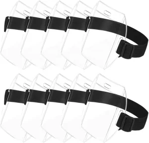 Custom logo Armband ID Card Holder with Black Adjustable Strap Lightweight and Comfortable