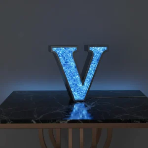 Custom logo Lighting Advertising Letters Crystal Sparkle 3D Glowing Letter Illuminated LED Sign