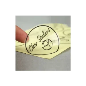 Custom logo Printing Transparent clear Self Adhesive Vinyl Decal PVC Label Sticker