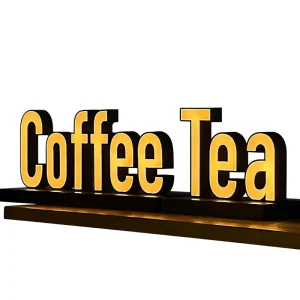 Custom-made Backlit Signboard Storefronts Outdoor LED Lightbox Advertising Board Stainless Steel Borderless Mini-letter Model