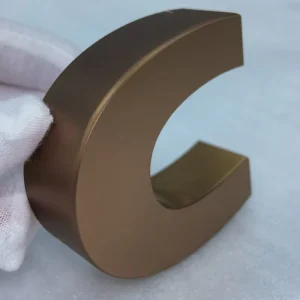 Custom matte metal letters signs 3D titanium letter logo business Letras Metalicas for Office Storefront