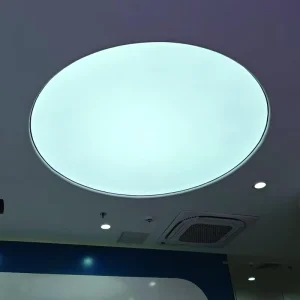 Custom shaped Oval White PVC Light Boxes Stretch Ceiling Soft Film Translucent Lighting Aluminum Frame