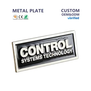 Customised High Quality Metal Label Name Plate Letterpress Printed Advertising Nameplate