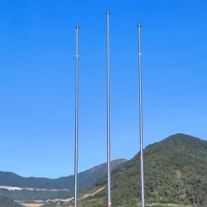 Customizable 27M Electric Aluminium Flagpole 90Ft Automatic Raise Stainless Steel Flag Pole
