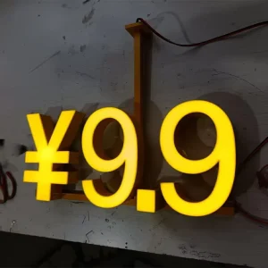 Customizable 3D Acrylic Letter Sign LED Illuminated Outdoor Miniature for Buildings and Bars