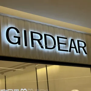 Customizable 3D Stainless Steel Illuminated Letters Backlit Logo Enterprise Signboards Hollowed Out Design Laser