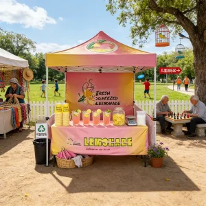 Customizable Advertising Trade Show Tent with Full Color Printing Promotional Pop up Shelter Outdoor Marketing Events Exhibition
