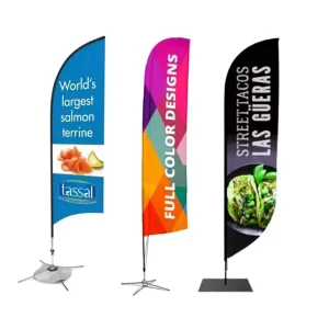 Customizable Banner Kit With Pole Display Fabric Factory Advertising Feather Flag Tear Drop Flying Beach Flags Banners