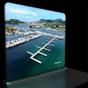 Customizable Big Size Aluminum Frame Tension Fabric Display Banner Dye Sublimation Printing CMYK Portable Foldable Lightweight