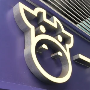 Customizable Borderless 3D LED Logo Signage with Touch App Control Waterproof Design for Home Office Commercial Use