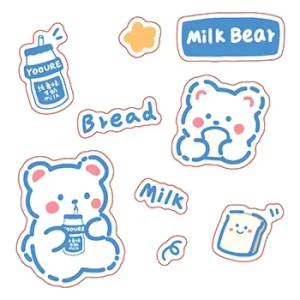 Customizable Cute Cartoon Princess Stickers Self-Adhesive DIY Stickers for Anime Notebooks