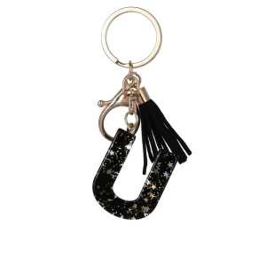 Customizable DIY Epoxy Resin Keychain Gold Foil Letter Alphabet Pendant Fruit Rectangle Cat Pattern Necklace Bulk Available