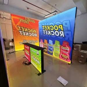 Customizable Design Aluminum Frame Illuminated Fabric Standing LED Light Box for Advertising