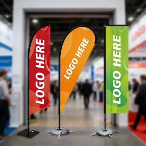 Customizable Factory Direct B2B Teardrop Pennant Flag Custom Logo Creative Design Marketing Materials Advertising Polyester