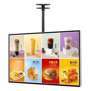 Customizable Hanging Ultra Thin LED Billboard Aluminum Slim Frame Black Rectangle Menu for Indoor Use Light Box