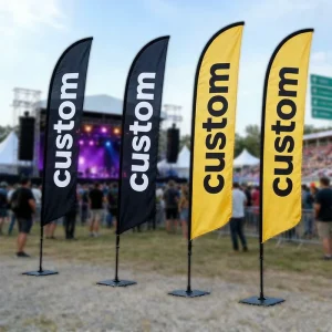 Customizable High Visibility Teardrop Pennant Banner Flag Custom Printed Full Color Durable Grand Openings Advertising