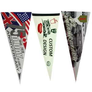 Customizable Outdoor Advertising Felt Pennant Flag New Design Felt Pennant on a Wooden Stick