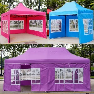 Customizable Outdoor Commercial Advertising Tent Big 20′ X 10′ Branded Popup Gazebo 10×20 Canopy for Trade Shows Window Displays