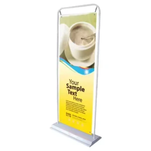 Customizable Portable Curved Door Shaped Aluminum Alloy Lightweight Banner Display Stand for Advertising Poster