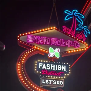 Customizable Retro Style 3D Neon Light Waterproof LED Stainless Steel Acrylic Advertising Logo Outdoor Decoration