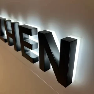 Customizable Stainless Steel Backlit LED Letters for Indoor Outdoor Signage Factory Direct Halo Lighting LED Letter