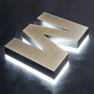 Customizable Stainless Steel LED Luminous Letters Storefront Sign Acrylic Mini Neon Signage for Car Companies Outdoor