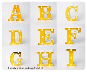 Customizable Wedding Lights Led Letter love Alphabet Lamp for Room Marquee Plastic Letter Lights Party Decorative