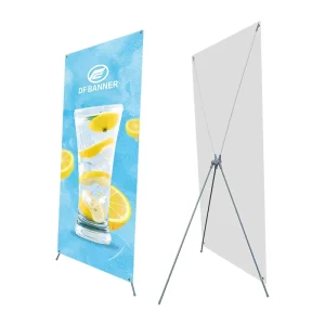 Customizable X Frame Banner Stand Portable Aluminum X Stand With Adjustable Retractable X Stand for Advertising and Promotion
