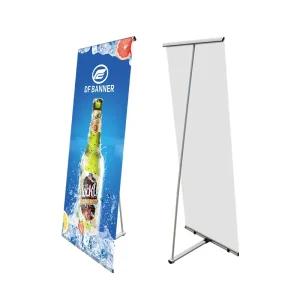 Customizable X Frame Banner Stand Portable Aluminum X Stand with Adjustable Retractable X Stand for Advertising and Promotion
