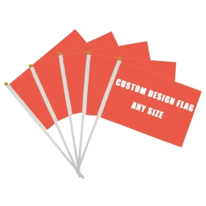 Customize 10x15cm Handheld Mini Waving Flags Digitally Print Your Own logo Design National Handheld Flags