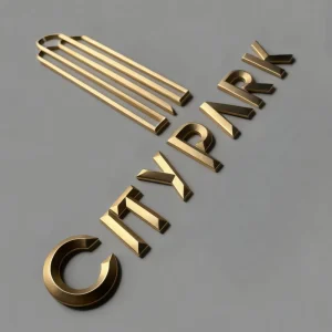 Customize Carved Letter Sign 3D Engraving Stainless Steel Letter Sign Anodize Solid Metal Business Sign Company Signature