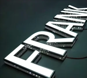 Customize LED Sign Outdoor Stainless Steel Punching Perforated Custom LED Sign Illuminated LED 3D Channel Letters Lights Sign