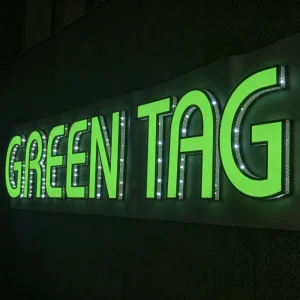 Customize LED Sign Outdoor Stainless Steel Punching Perforated Front Signs with Perforated Side Letters for Company Decoration