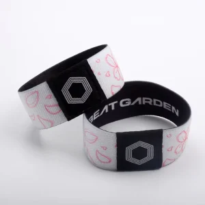 Customize Logo EXPO Fabric Bracelet Elastic Wristband for Promotional