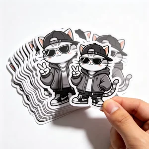 Customize Logo Stickers Modern Mini Circle Sticker Custom Curved Logo Stickers