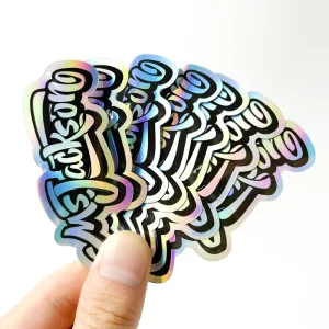 Customize Printing 3D Decorative Sticker Waterproof Adhesive PVC Vinyl Die Cut Logo Holographic Sticker Paper