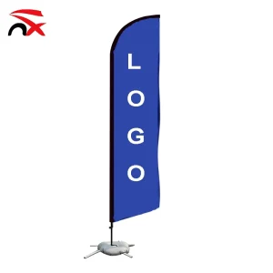Customize Printing Logo Double Sided Oxford Cloth Advertising Flying Teardrop Flag Banner for Outdoor Beach Feather Flag