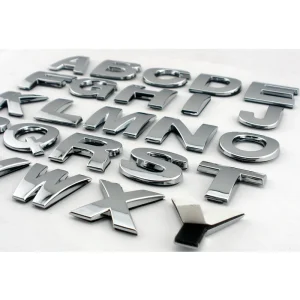 Customize Size Plastic Chrome Alphabet Letters for Car 3D Abs Letter Logo Car Sticker
