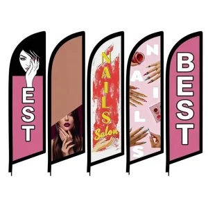 Customized 2.8m 3.4m 4.5m 5.5m Fiberglass Teardrop Pennant Feather Beach Flag Flagpole Kits with Base Stand