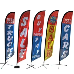 Customized 2.8m 3.4m 4.5m 5.5m Fiberglass Teardrop Pennant Feather Beach Flag Flagpole Kits with Water Base