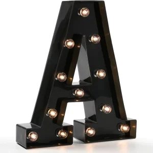 Customized 26 Alphabet and 10 Number LED Marquee Mini 3D Acrylic Neon Letters for Wedding Sign AC Power Supply