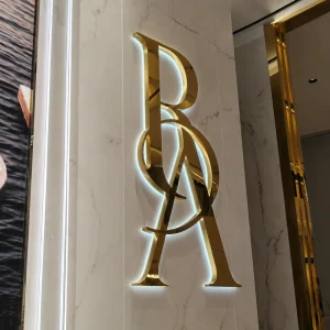 Customized 3D Acrylic Paint Glossy Illuminated Signage 3D Acrylic Signage Letters For Buildings And Venues