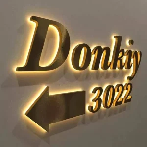 Customized 3D Backlit Light Up LED Letter Sign Business Sign Letter Outdoor 3D Signage Illuminated Storefront Brand Logo Signs