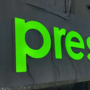 Customized 3D Billboard Printing Door Hanging Mini Backlit LED Luminous Characters AC Power Indoor Sign for Companies Decoration