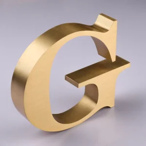 Customized 3D Gold Metal Letters Signs Personalized Mini & Large Metal Logo for Business Indoor Wall Decor